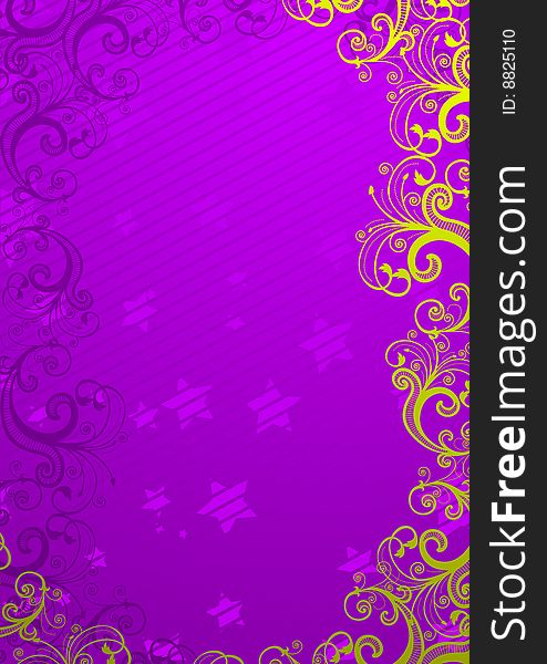 Vector illustration of violet floral background. Vector illustration of violet floral background