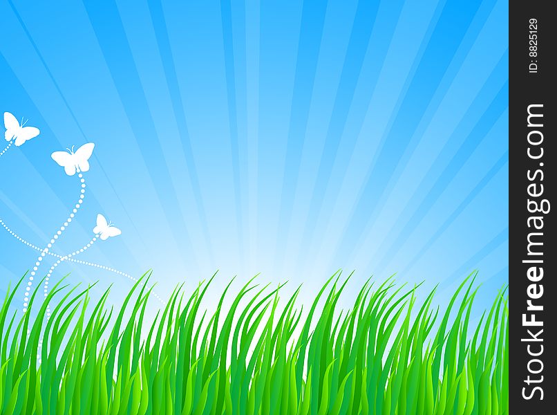 Fresh green grass. Vector illustration. Fresh green grass. Vector illustration.