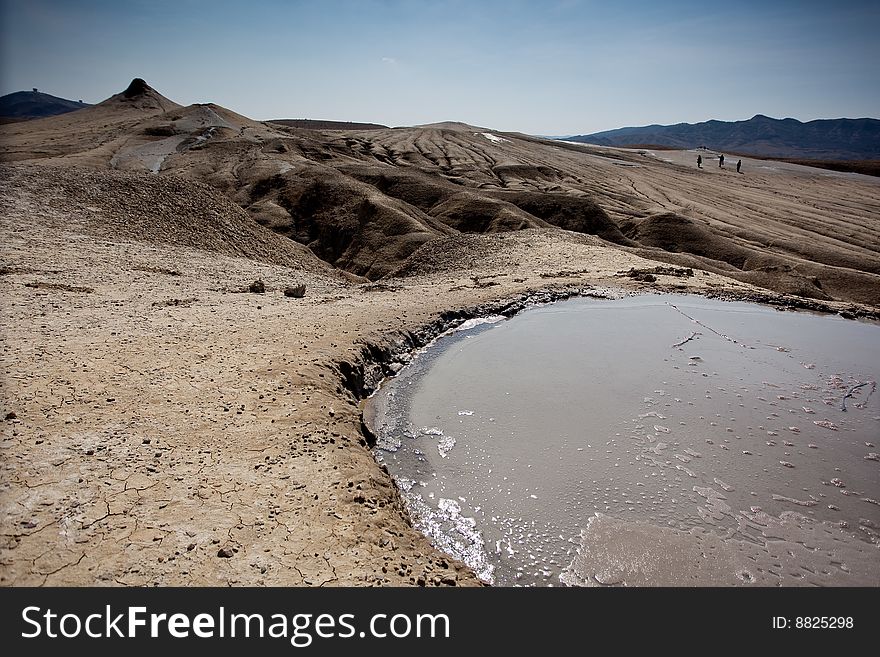 Mud Volcanoes In Buzau, Romania