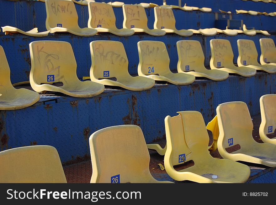 Abandoned open-air theater. Decay. Crisis. Kiev,Ukraine