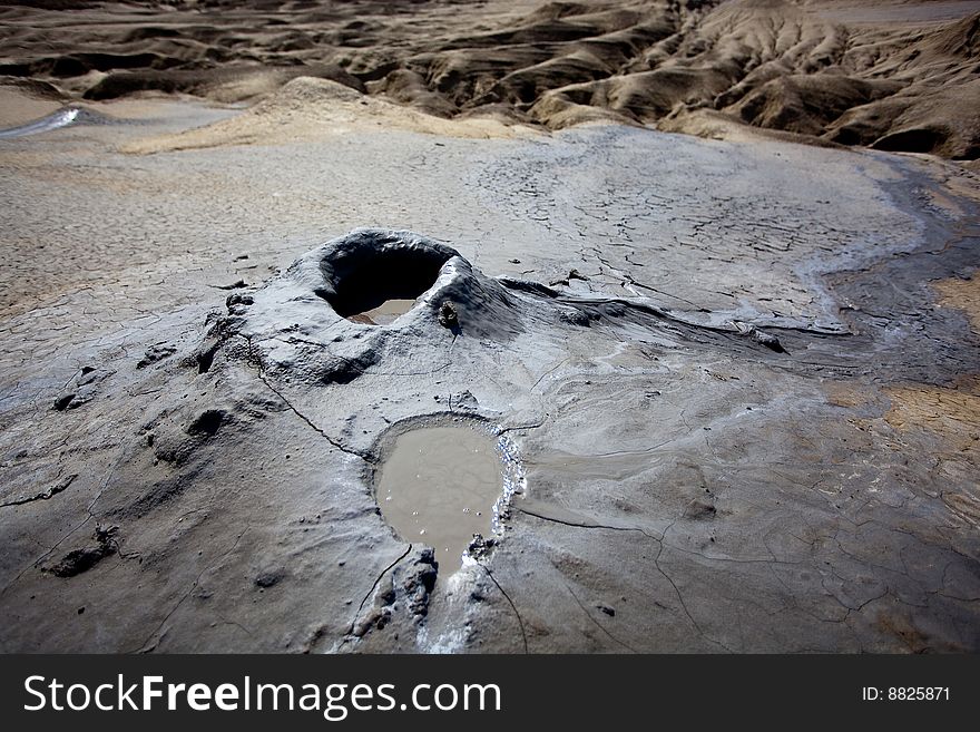 Mud Volcanoes in Buzau, Romania