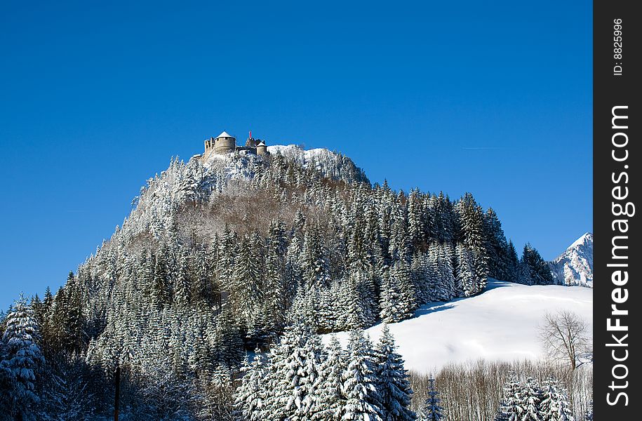 Ancient Hilltop Castle in the German Alps