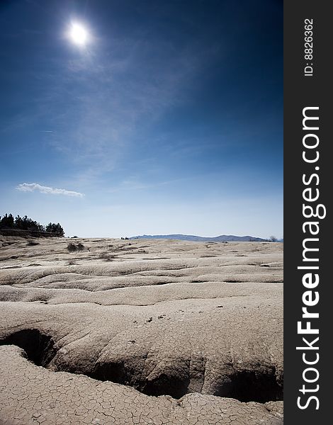 Mud Volcanoes in Buzau, Romania