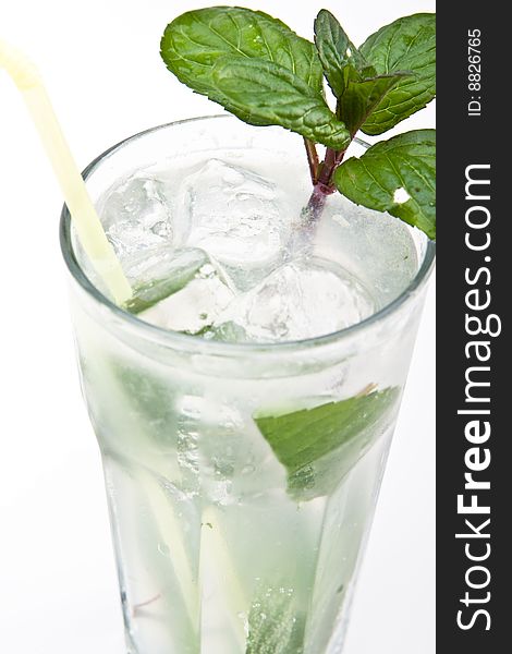 Mojito cocktail on a white background