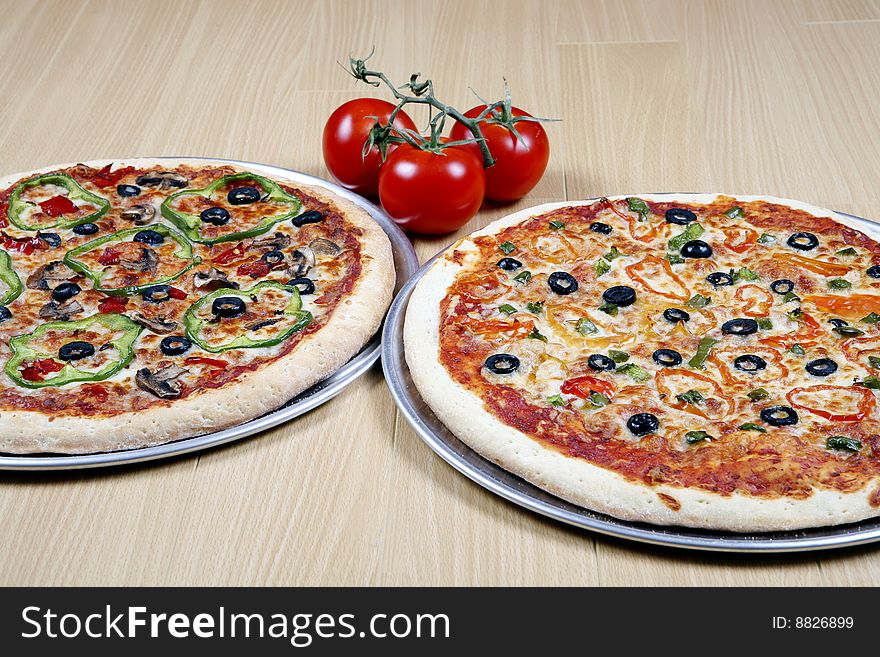 Fresh and hot pizza for lunch time. Fresh and hot pizza for lunch time