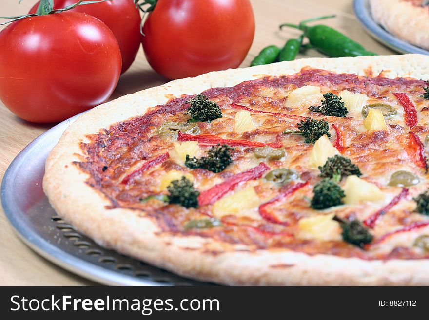 Fresh and hot pizza for lunch time. Fresh and hot pizza for lunch time