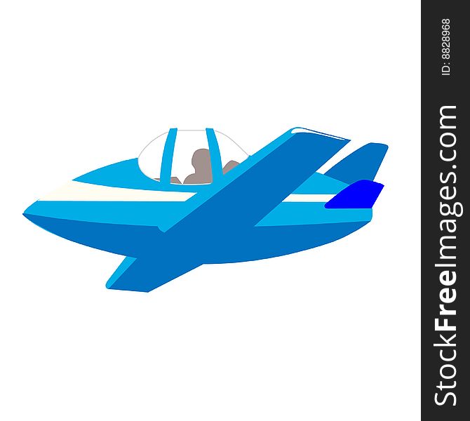 Flying plane cartoon vector pilot