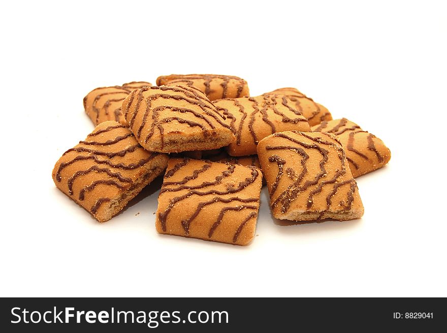 A little cookies on a white background