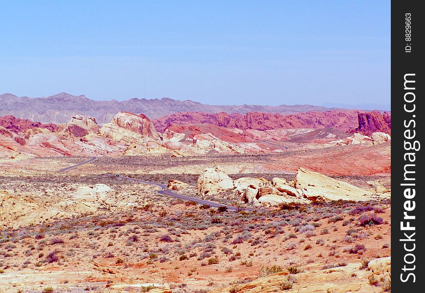 Panoramic in the Valley of Fire in Nevada. Panoramic in the Valley of Fire in Nevada.