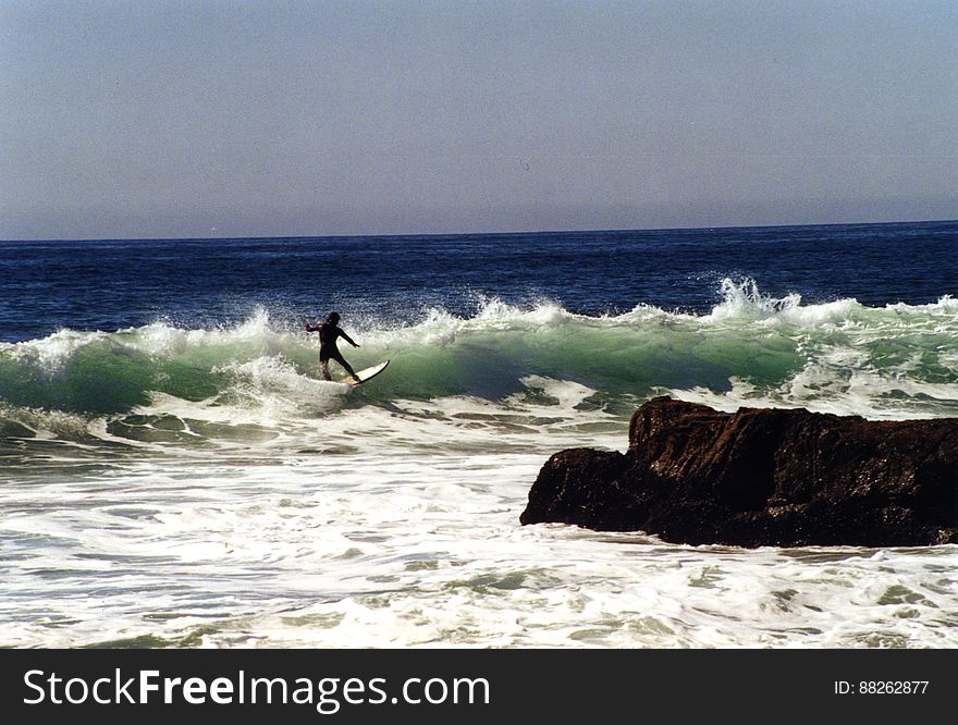 waves with surfer