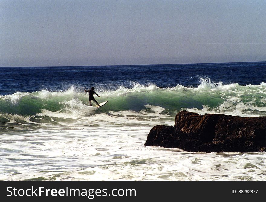 Waves With Surfer