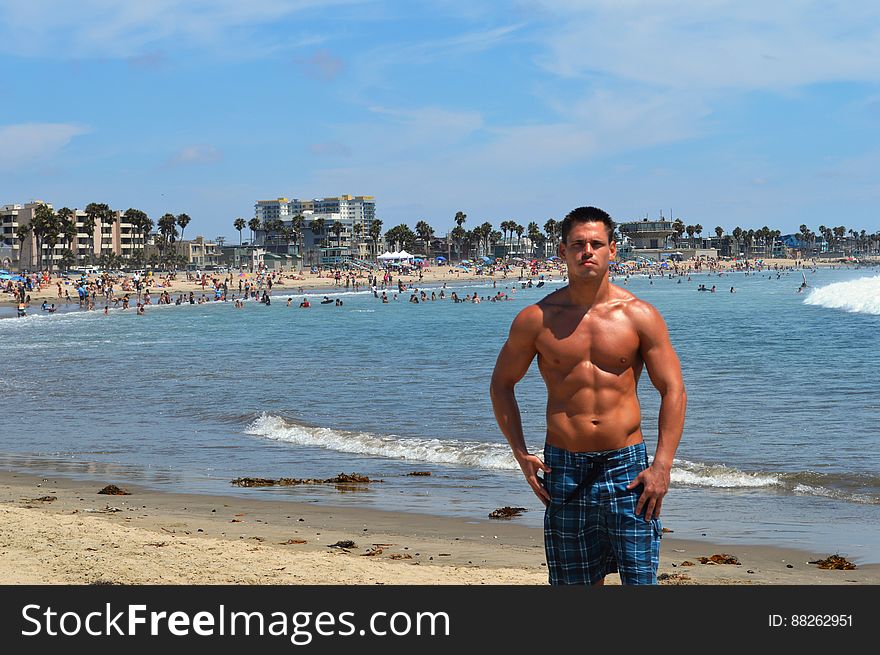 Enjoying the beach on a warm summer day. Enjoying the beach on a warm summer day