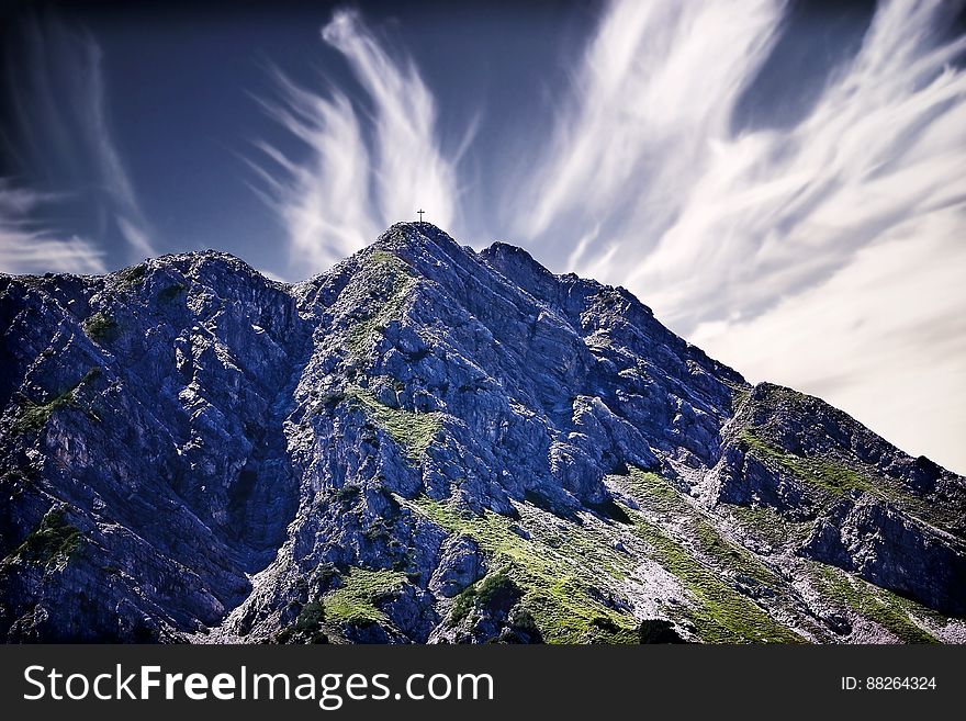 Mountain Landscape With Blue Skies