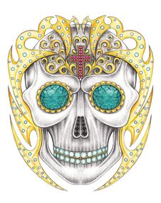 Art Skull Jewelry. Stock Image
