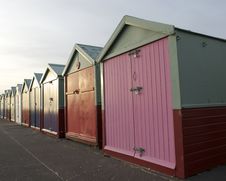 Colored Wooden Beach Huts Stock Photos Colored Wooden Beach Huts Stock Photos