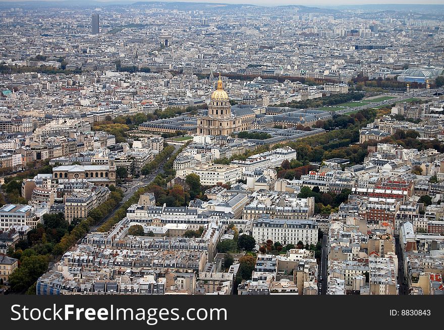 France, Paris: nice aerial city view montparnasse