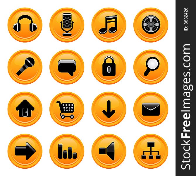 Set of web icons vector