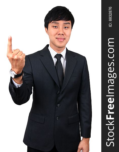 Young Asian Business man.  Isolated on white.