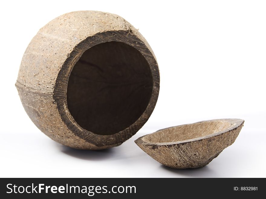 Coconut on white background, isolated