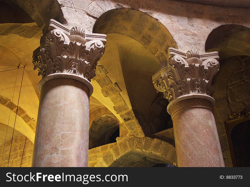 Interior of church of Holy Sepulcher in Jerusalem, Israel. Interior of church of Holy Sepulcher in Jerusalem, Israel