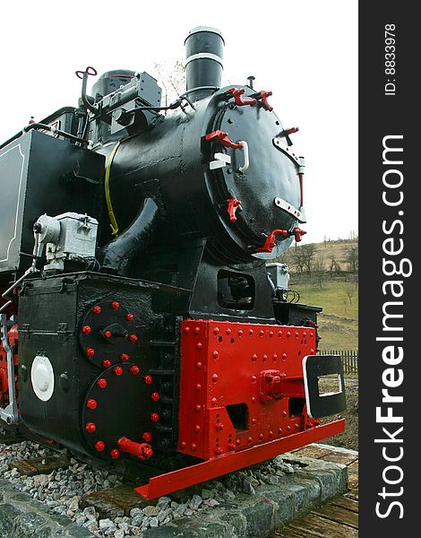 Attractive old locomotive, rail museum, mokra gora, serbia