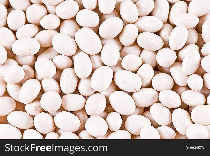 A Background of haricot beans