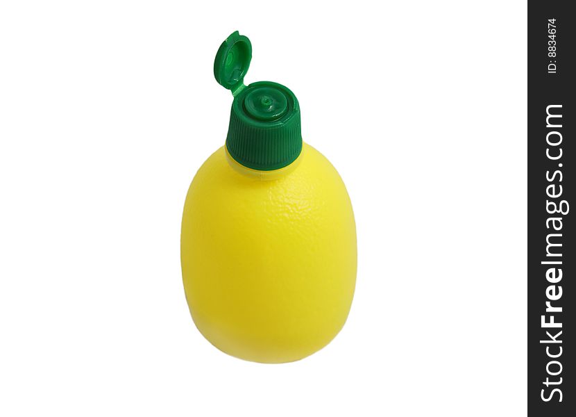 Bottle of lemon juice