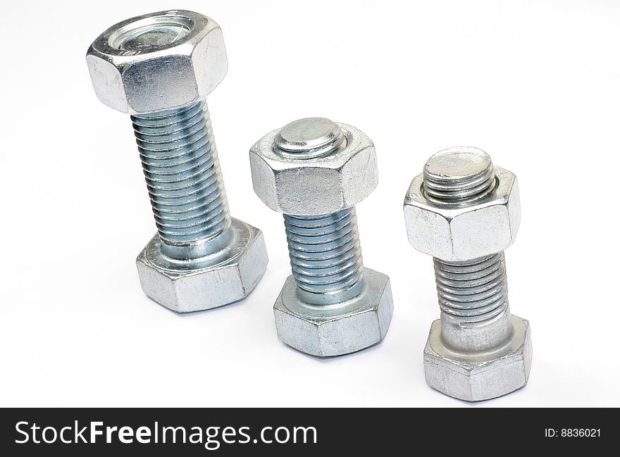 Image of three bolt close up