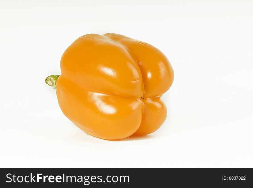 Sweet bell yellow paprica isolated on a white background. Sweet bell yellow paprica isolated on a white background