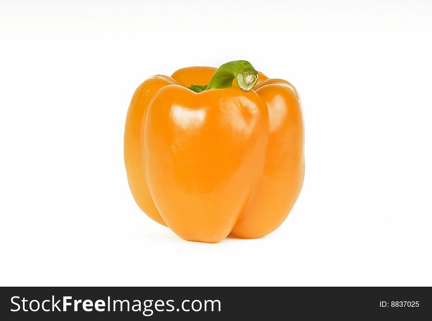 Sweet bell yellow paprica isolated on a white background. Sweet bell yellow paprica isolated on a white background