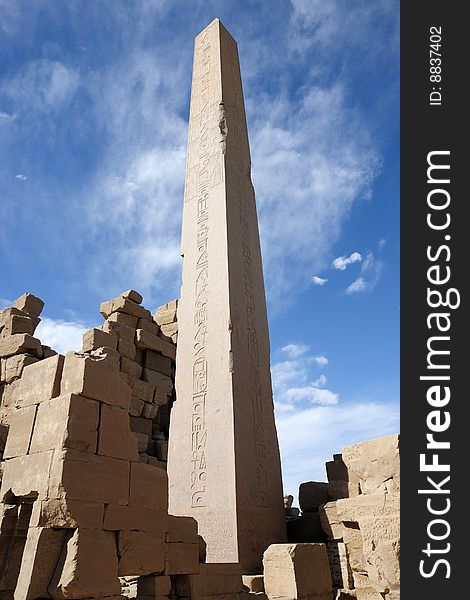 Obelisk of Hatshepsut in the temple of Karnak, Luxor, Egypt. Obelisk of Hatshepsut in the temple of Karnak, Luxor, Egypt