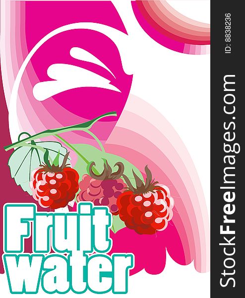 There are some elements of design of packing  fruit water. There are some elements of design of packing  fruit water