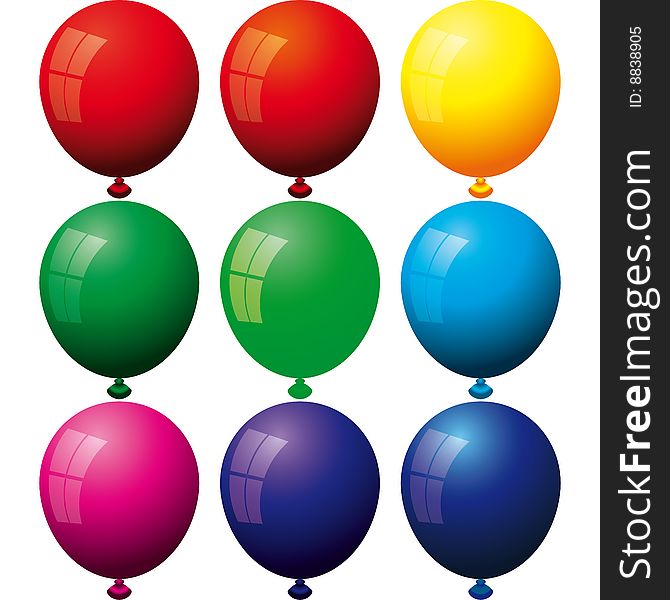 Collection of celebratory balloons - vector illustration for you