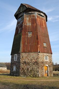 Derelict Wind Mill Stock Photo Derelict Wind Mill Stock Photo