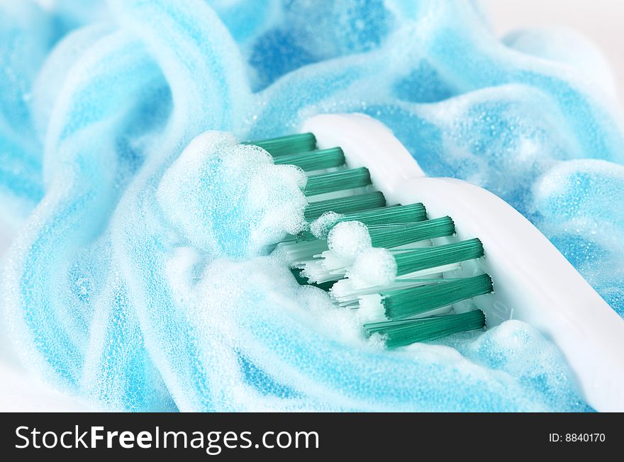 Brush your teeth on a shaving gel. Brush your teeth on a shaving gel