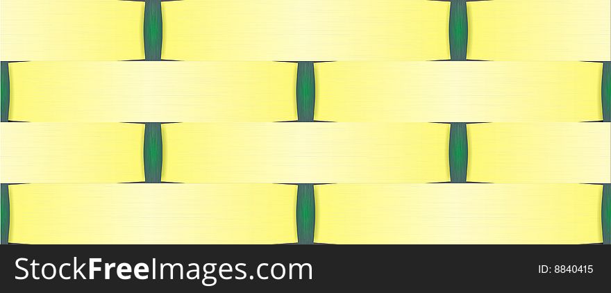 Seamless Basket Weave Background in Yellow and Green. Seamless Basket Weave Background in Yellow and Green