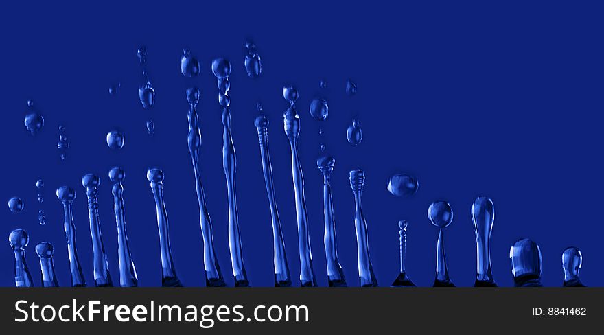 Water drops and splashes background - abstract. Water drops and splashes background - abstract