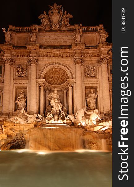 The Trevi Fountain At Night