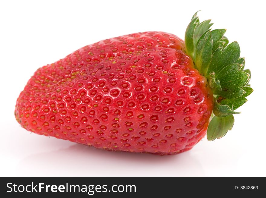 Fresh strawberry isolated on a white