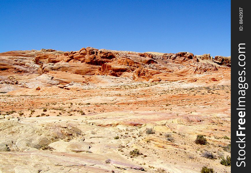 Rock formation found in the Valley of Fire in Nevada.