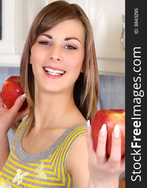 Young woman in her kitchen