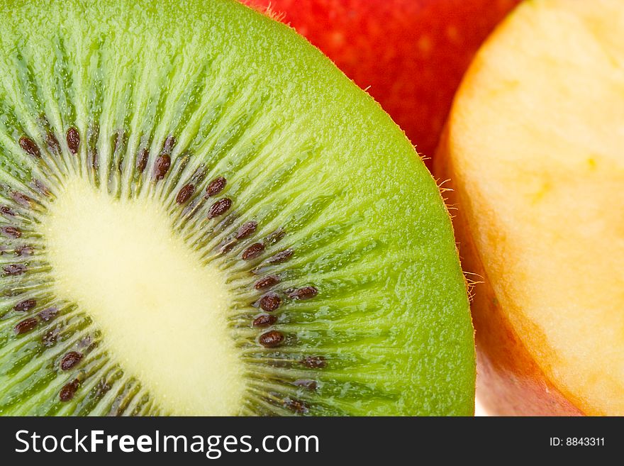 Close-up Kiwi And Apples