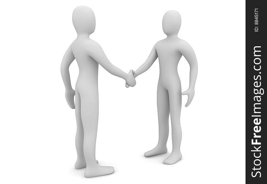 Conceptual image of persons, welcoming each other. Conceptual image of persons, welcoming each other