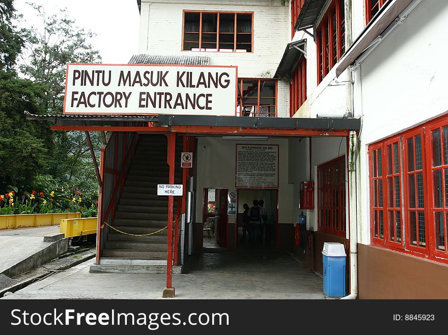 Boh Tea Factory Entrance at Cameron Highland