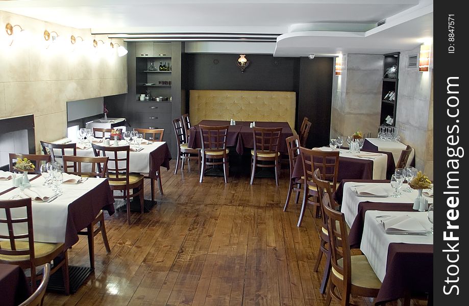 Tables In Restaurant Hall