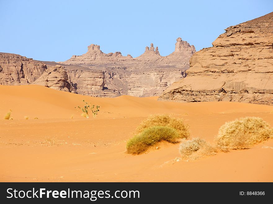 Mountains in area of Akakus, Lybia - Africa. Mountains in area of Akakus, Lybia - Africa