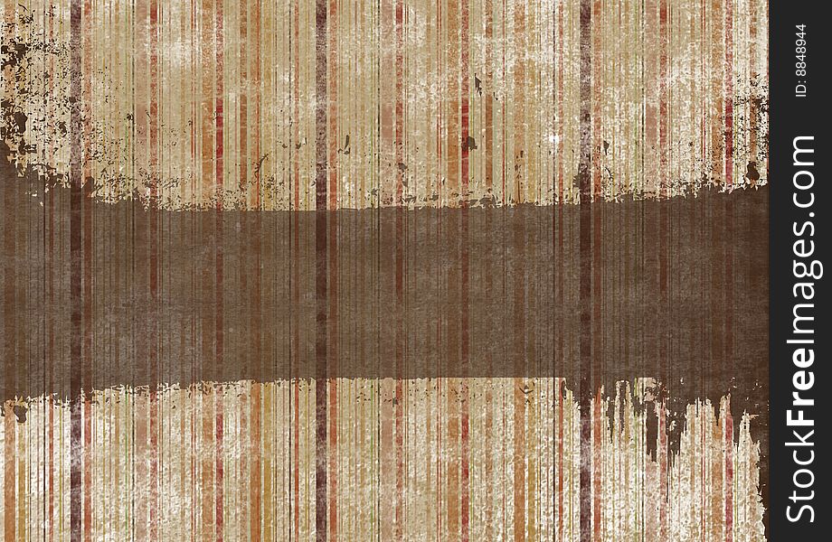 Striped grunge background in brown colours