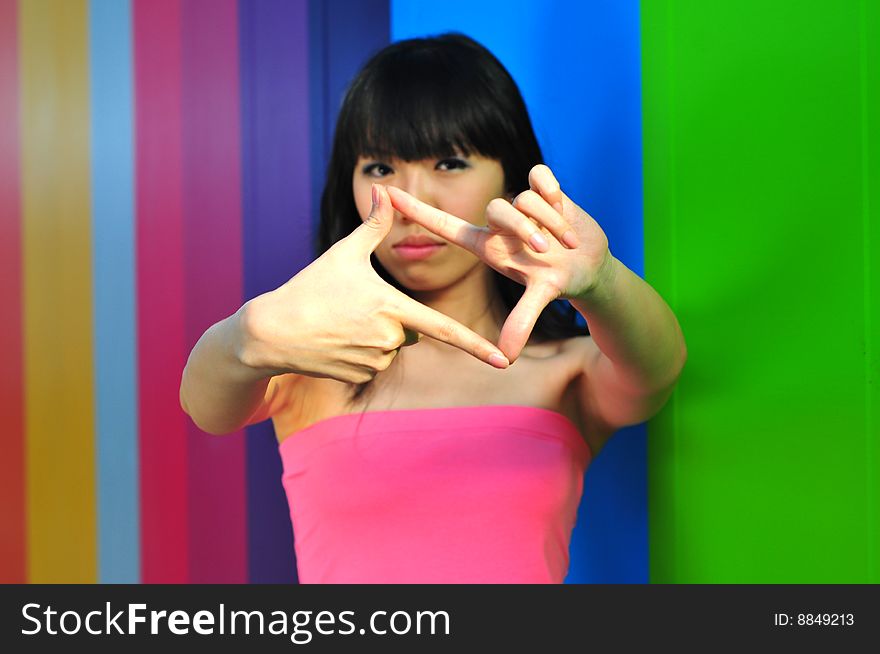 Different poses of female portraits.