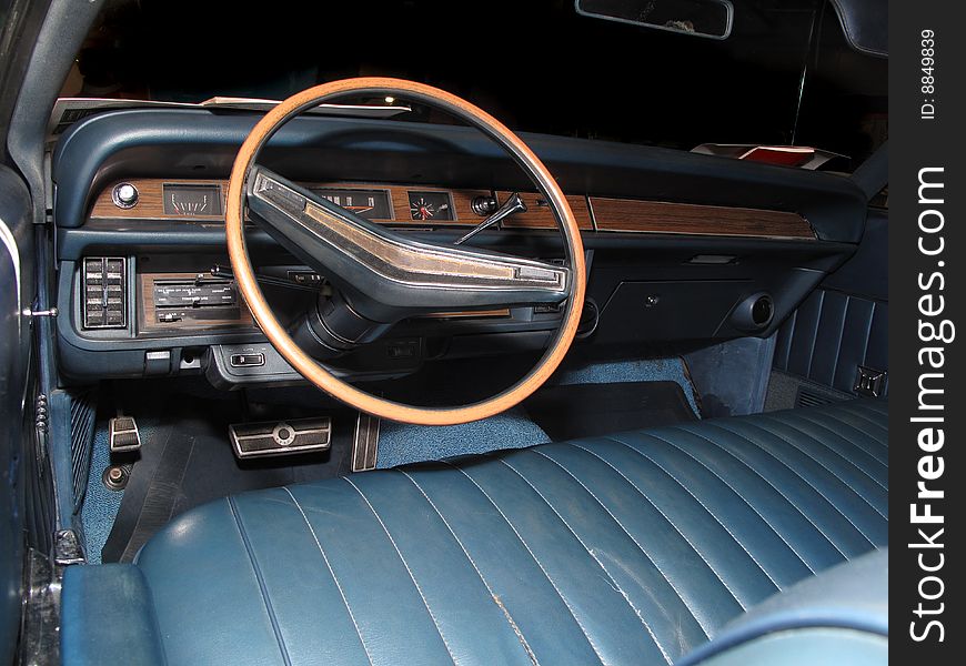 Vintage inside of a car