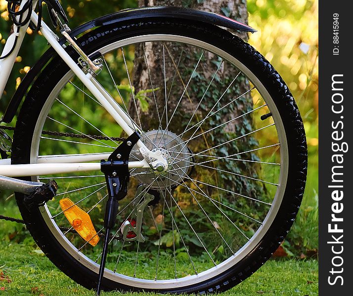Gray Bicycle Wheel